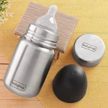 Babyhug Sterilizable Steel Feeding Bottle - 240 ml